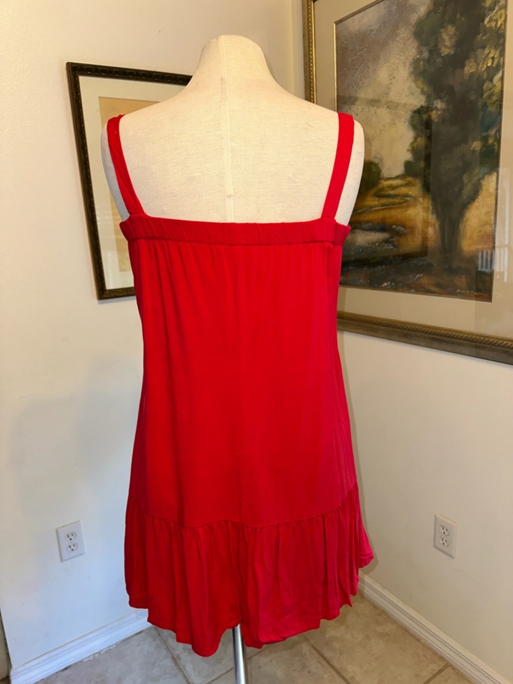 VENUS Charming Red Button-Front Sundress/Tunic Size Medium - Picture 9 of 10